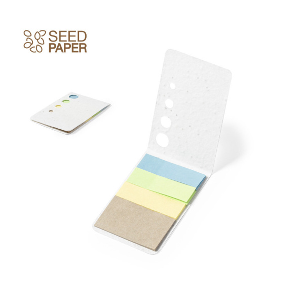 Bloc-notes post-it memo personnalisé papier ensemencé