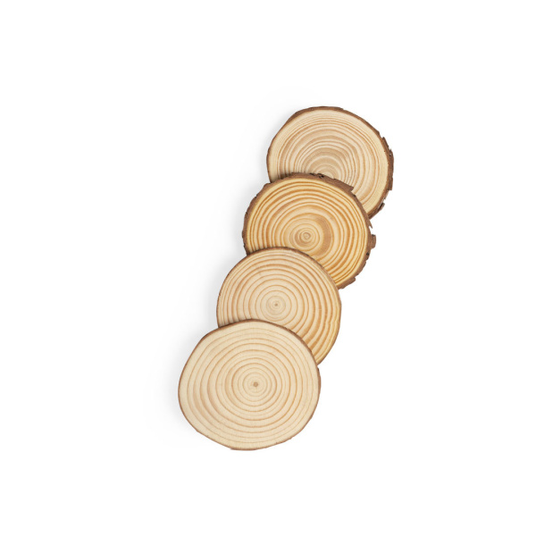 Set de 4 sous-verres en bois