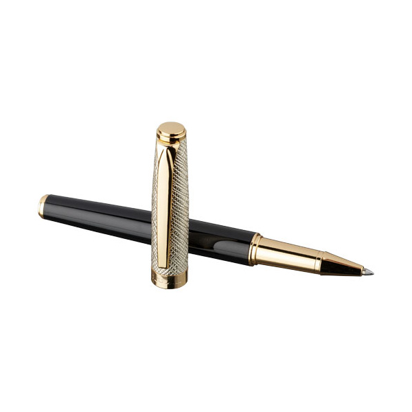 Stylo à bille noir et doré personnalisable