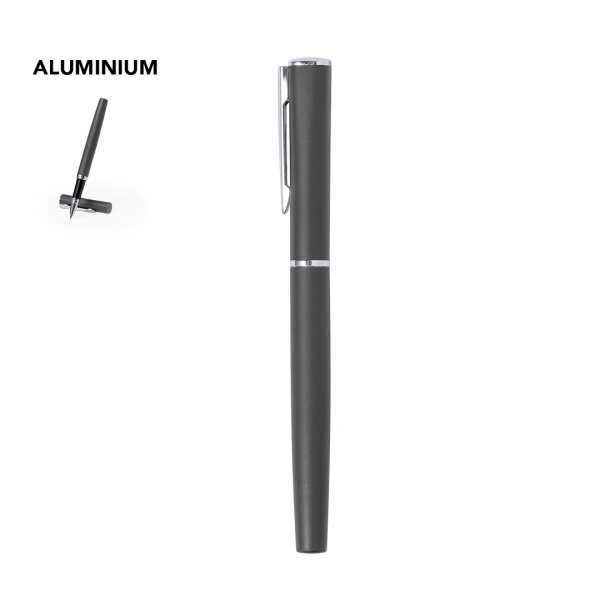 Stylo roller coloré avec capuchon en aluminium