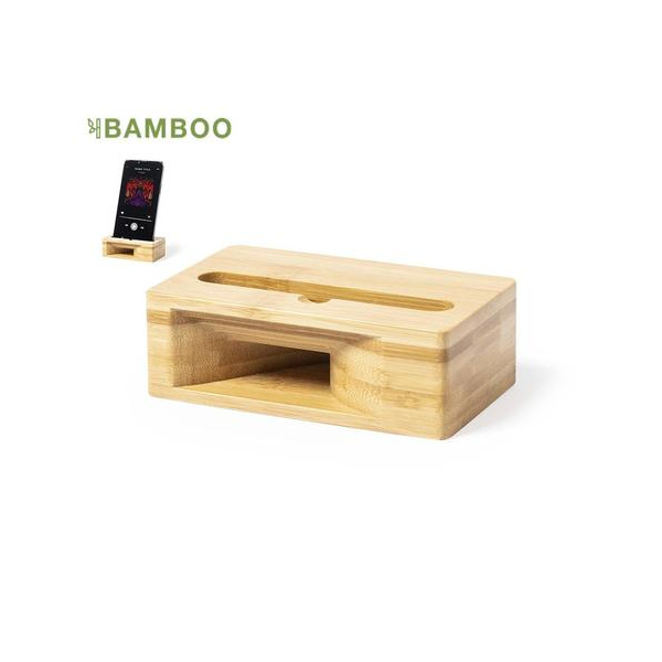 Support de smartphone publicitaire avec amplificateur