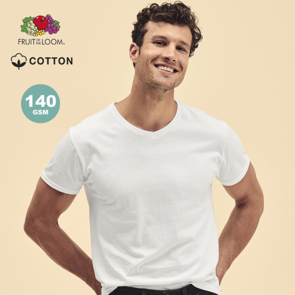 T-shirt Fruit of the Loom au col « V » personnalisable