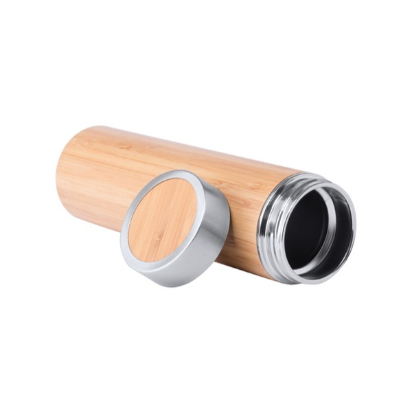 Gourde isotherme en bambou personnalisable