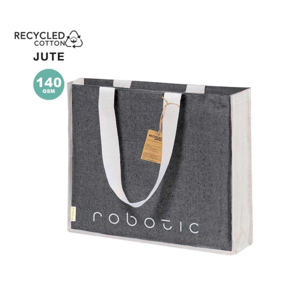 Tote bag en jute et coton recyclé