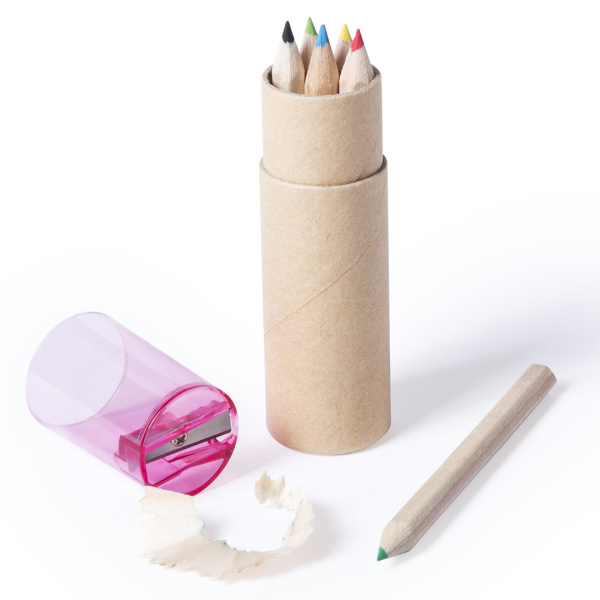 Tube de 6 crayons de couleur éclatante