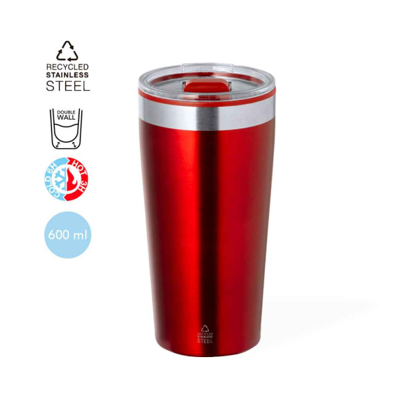 Verre thermique en acier inox recyclé 600ml