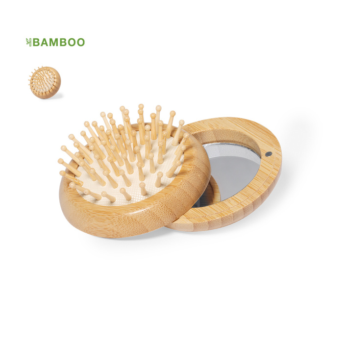 Brosse à cheveux avec miroir intégré