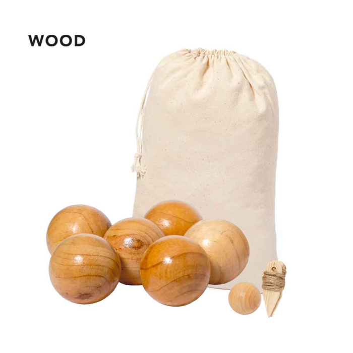 Jeu de la pétanque en bois