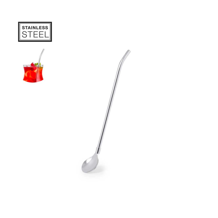 Agitateur pratique avec paille et cuillère