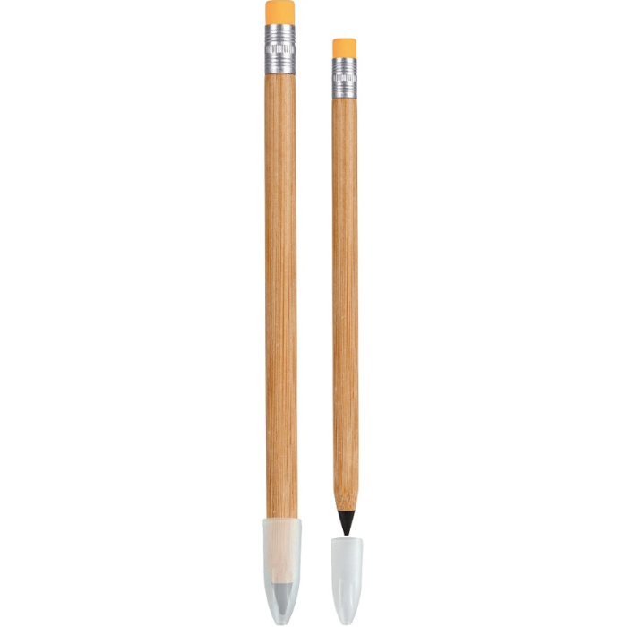 Crayon éternel personnalisable en bambou avec gomme 