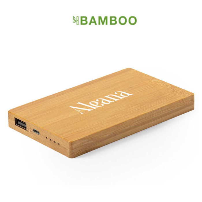 Batterie externe en bambou - 5000 mAh
