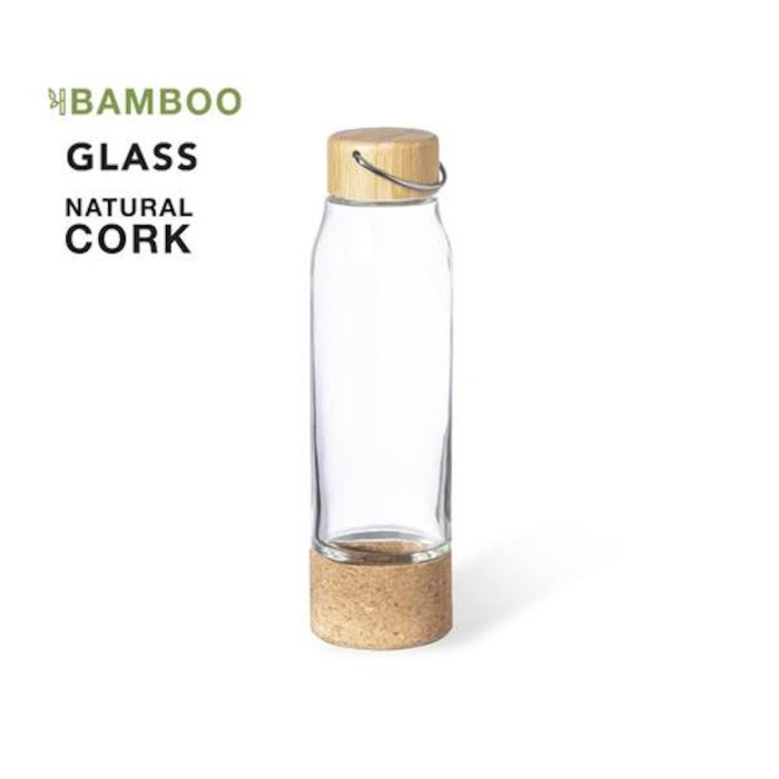 Gourde en verre et liège personnalisable