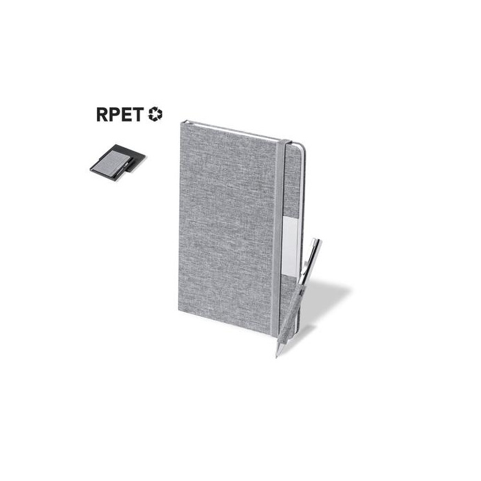 Bloc-notes publicitaire avec stylo en rpet