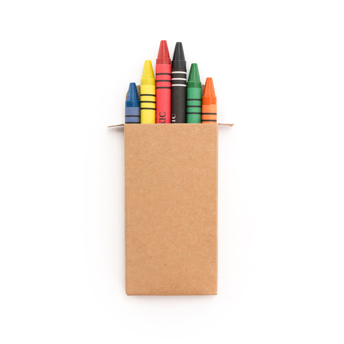 Boîte de 6 crayons de cire personnalisable