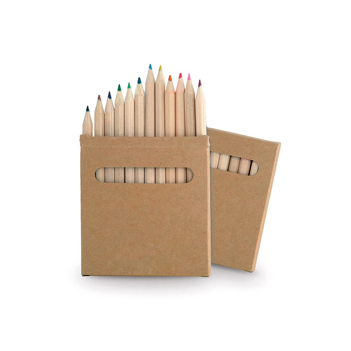 Boîte personnalisée de 12 crayons de couleur