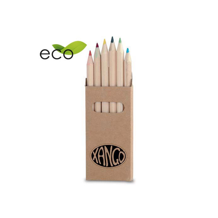 Boîte personnalisée de 6 crayons de couleur