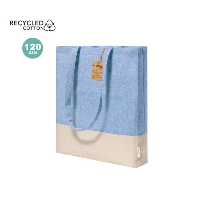 Cabas avec soufflet en coton recyclé | 120gr