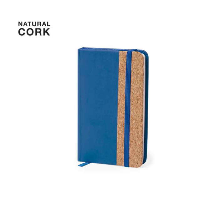 Carnet de notes en liège avec détail coloré