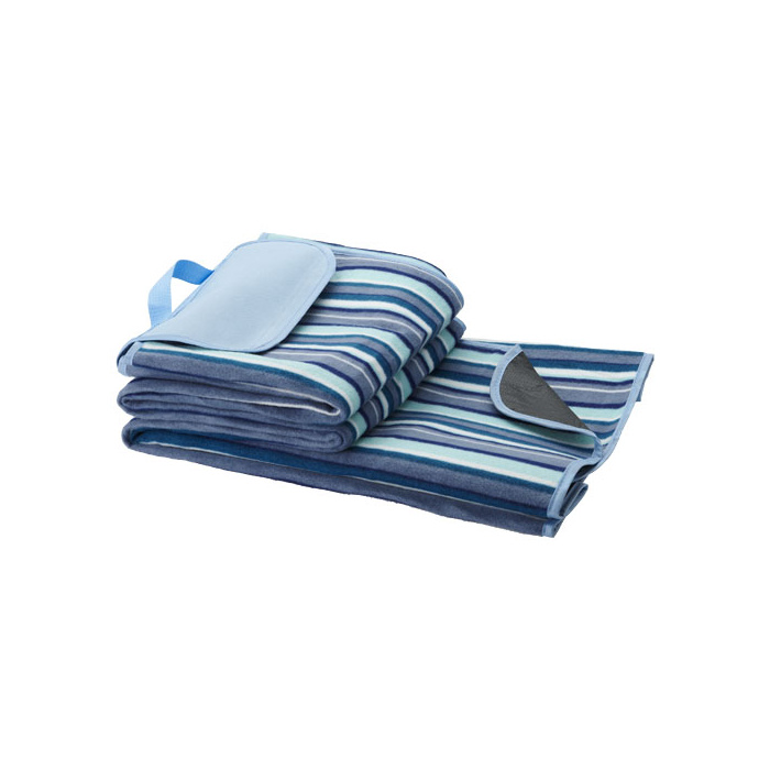 Nappe de pique-nique étanche Riviera - Blanc / Bleu