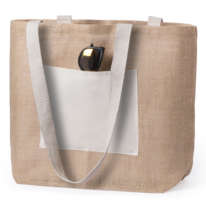 Grand Cabas personnalisé en jute | 48 x 35 x 15 cm | 152gr