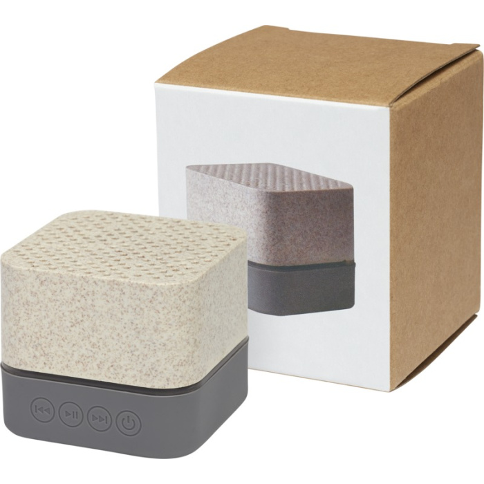 Enceinte bluetooth en paille de blé