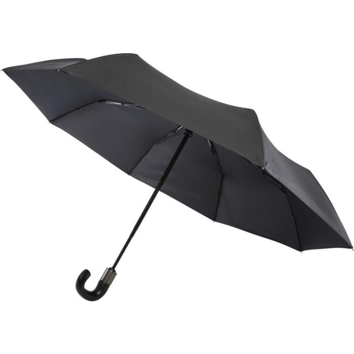Parapluie 21” pliant automatique poignée courbée