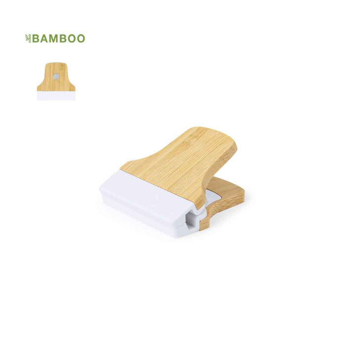 Pince papier en bambou avec logo