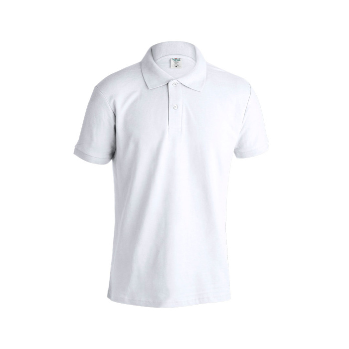 Polo blanc en coton piqué pour homme | 180 g