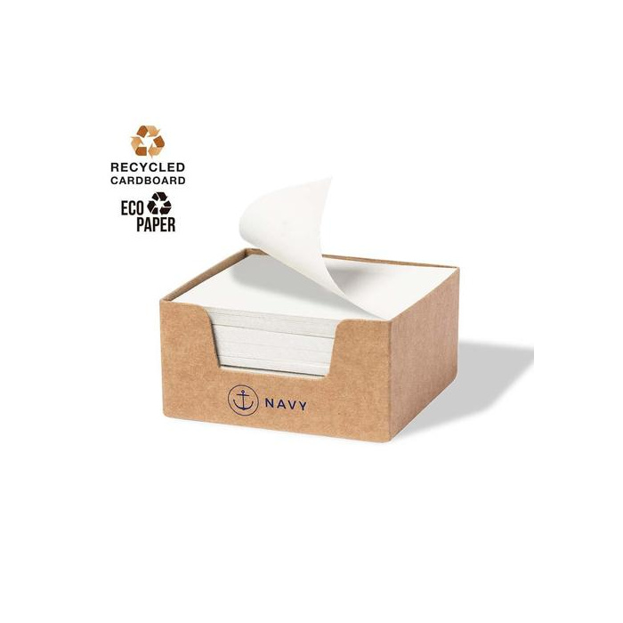 Porte-notes autocollantes publicitaire en carton recyclé
