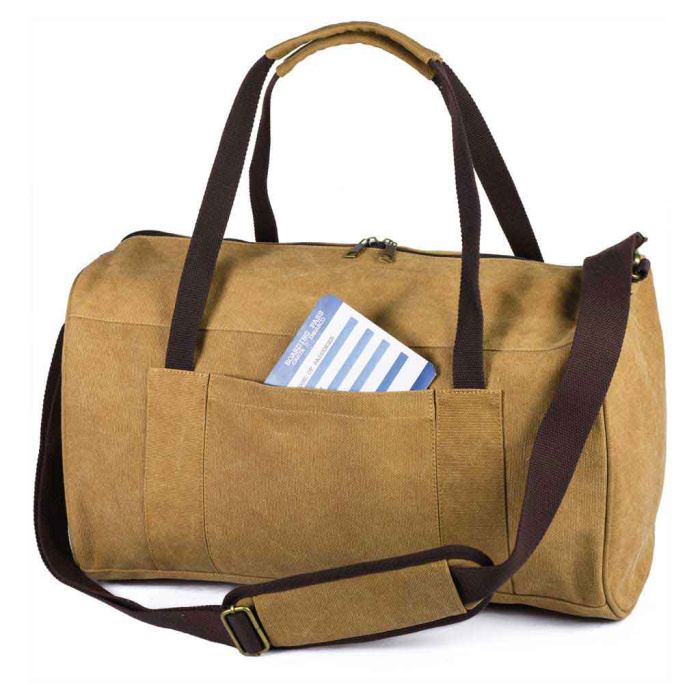 Sac weekend en canvas avec le logo