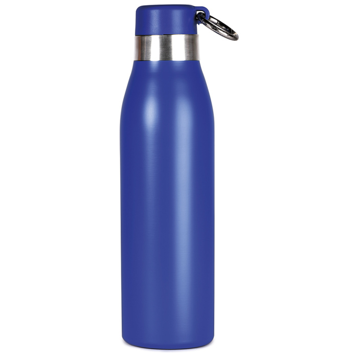 Gourde double paroi personnalisable 500ml en acier et bambou