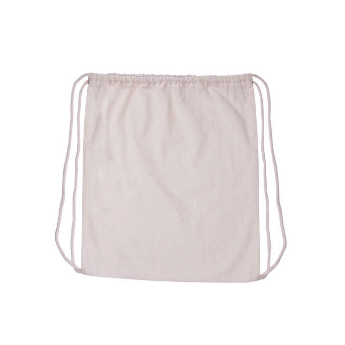 Sac à dos en coton avec cordons de serrage assorti