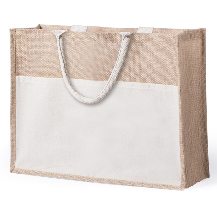 Sac Cabas publicitaire en jute | 44,5 x 34 x 15 cm | 220gr