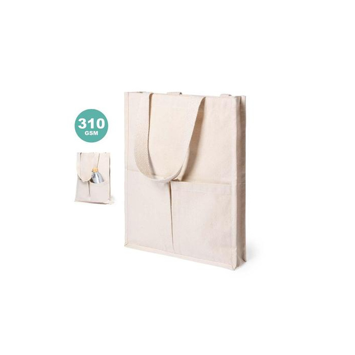 Tote bag en toile personnalisé avec poches 310 gr
