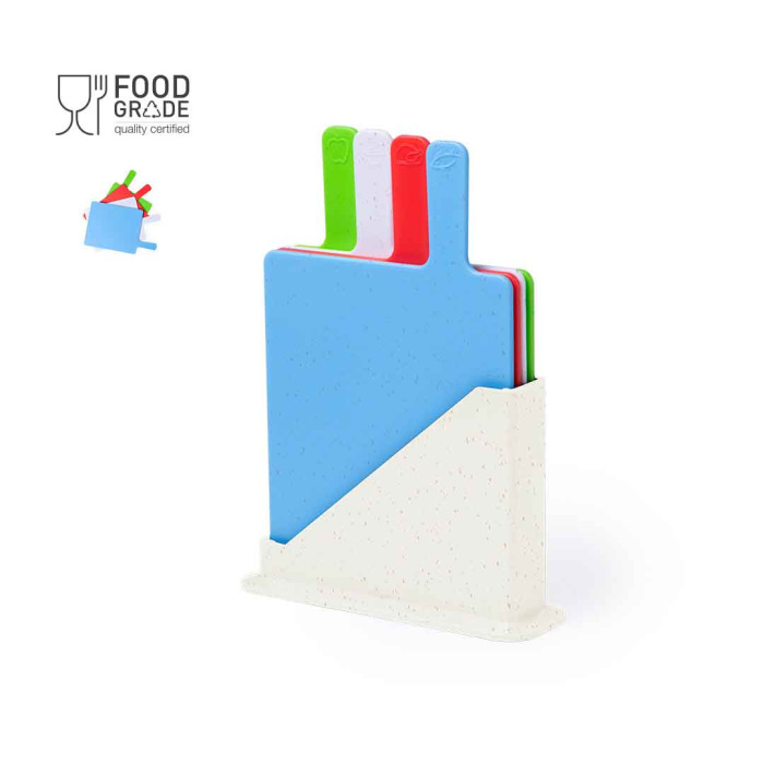 Set compact de planches à découper colorées
