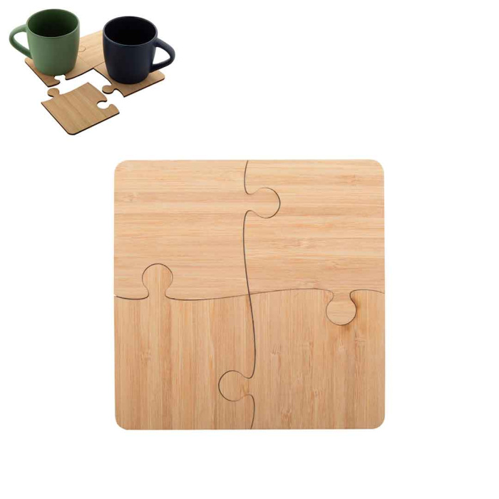Sous-verres en forme de puzzle personnalisables