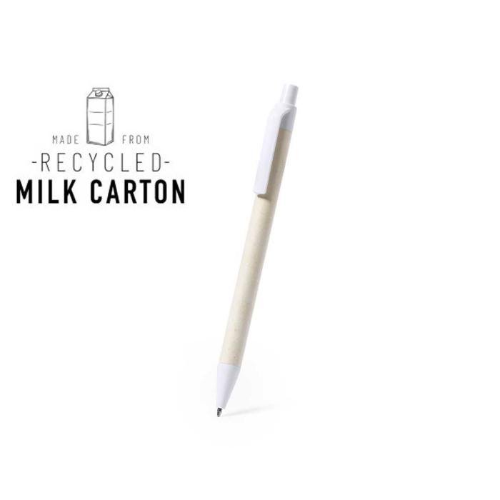 Stylo en cartons de lait recyclés personnalisable