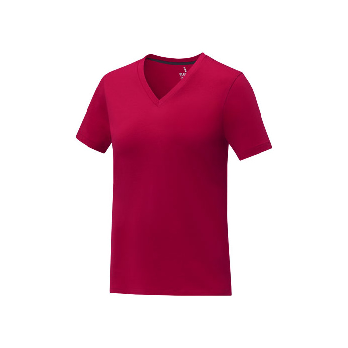 T-shirt manches courtes col V femme