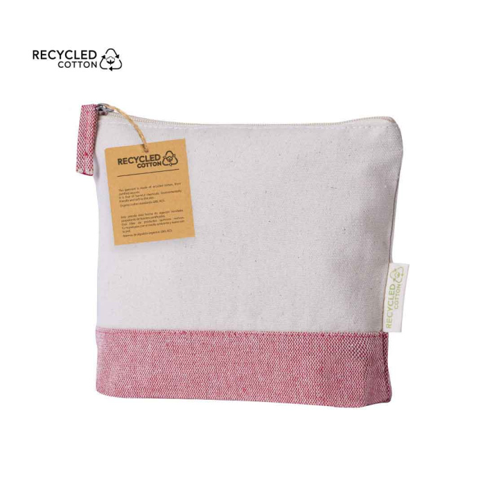 Trousse de toilette bicolore en coton naturel