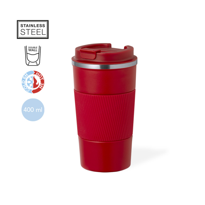 Verre thermique 400ml avec anse en silicone