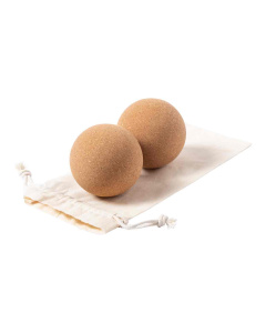 2 boules de yoga en liège personnalisable
