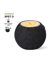 Enceinte ronde avec chargeur sans fil intégré