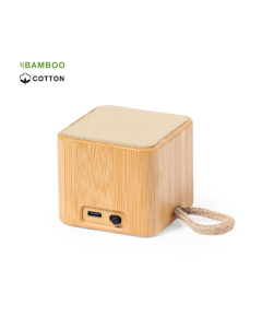 Enceinte sans fil 3W en bambou personnalisable