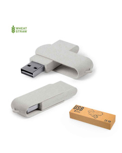 Clé USB personnalisée 16 Go en paille de blé