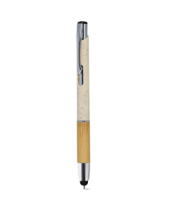 Stylo élégant en bambou et paille de blé à personnaliser