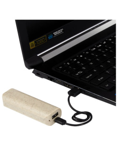 Batterie externe 1200 mAh en paille de blé