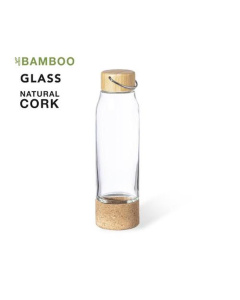 Gourde en verre et liège personnalisable