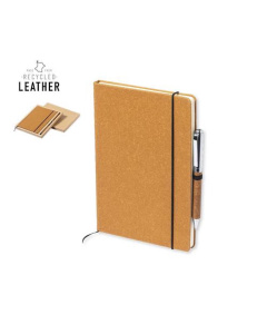 Carnet de notes avec stylo personnalisable en Cuir Recyclé
