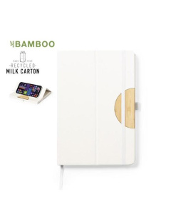 Bloc-notes A5 en carton de lait recyclé et bambou