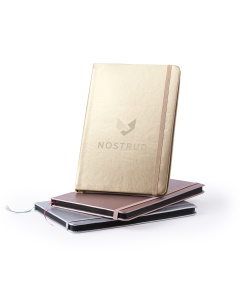 Carnet de notes en similicuir métallique